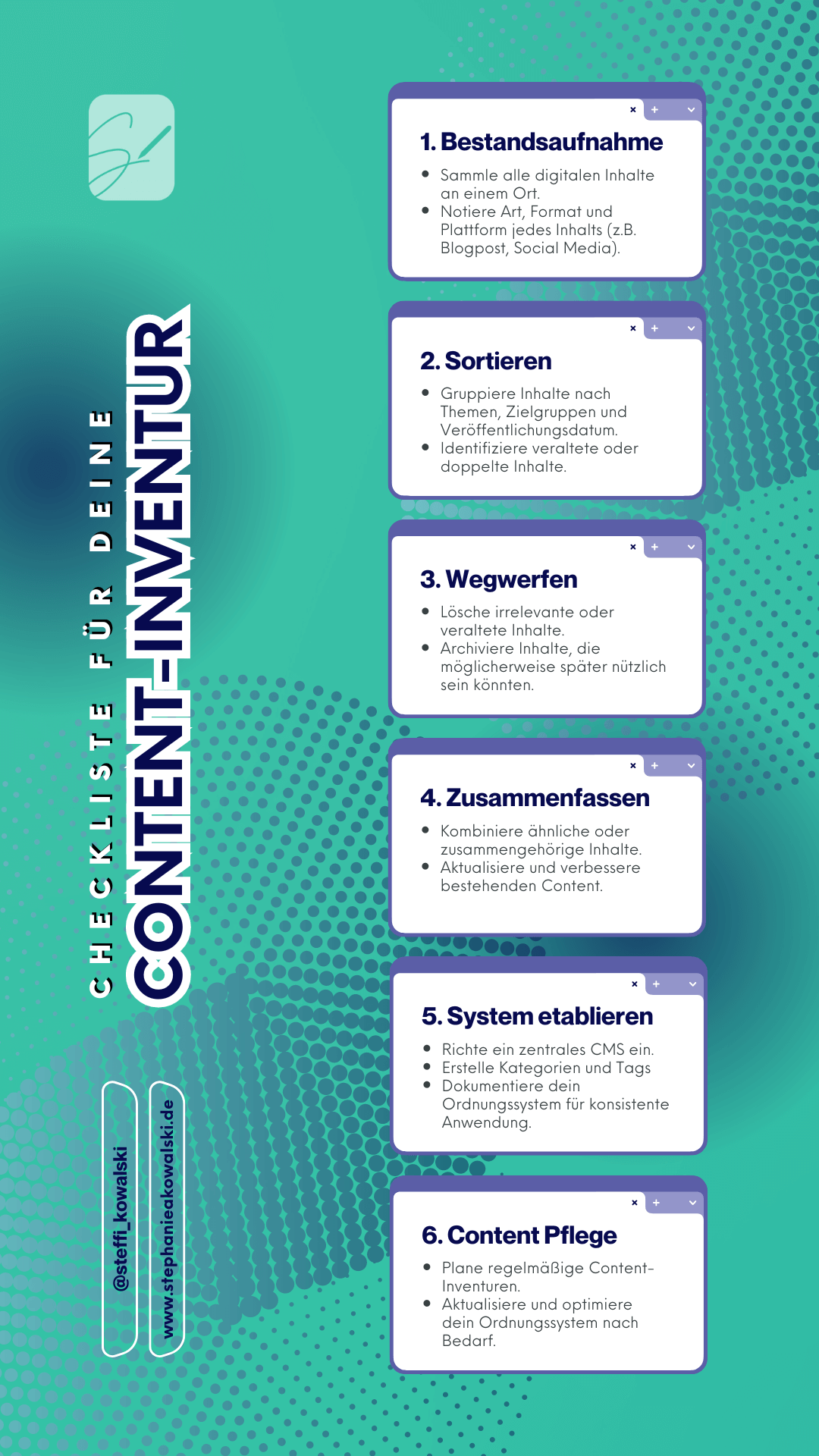 Checkliste für deine anstehende Content-Inventur.