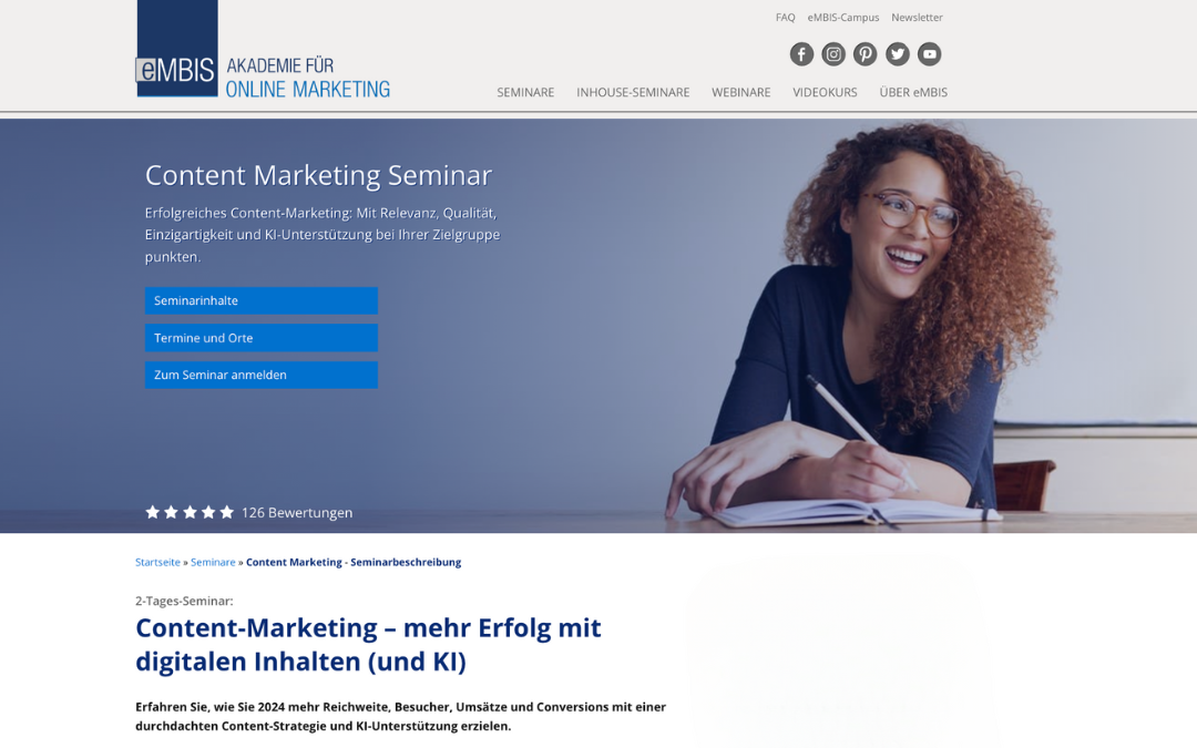 Der Content-Marketing Kurs von Caroline